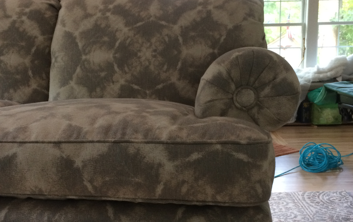 Upholstered Couch Arm Detail